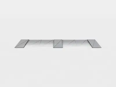 Road lanes Low-poly 3D model