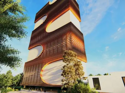 Plaza Building Low-poly 3D model