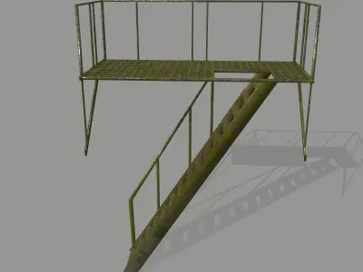 Fire Escape Low-poly 3D model