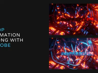 Neon 3D VJ loop Lights animation template for Blender eevvee 3D model