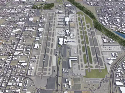 Phoenix - Sky Harbor Airport - PHX Low-poly 3D model