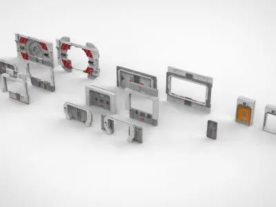 Sci-fi door collection 2 3D model