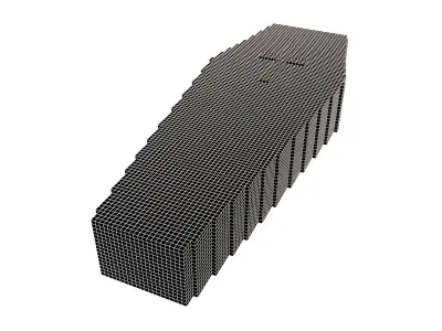 Voxel Coffin v1 001 Low-poly 3D model