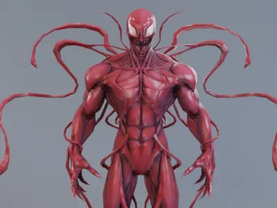 Venom - The Carnage rigged Low-poly 3D model