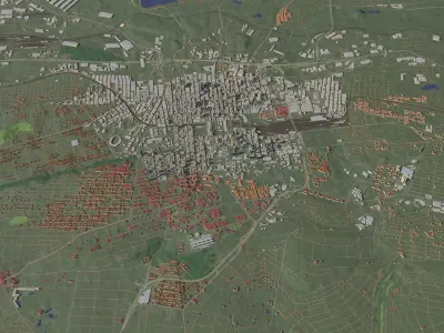 Johannesburg South Africa - city and urban 3D model