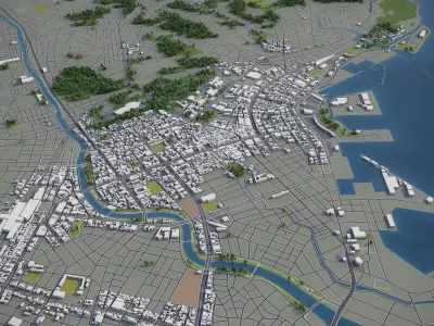 Kagoshima  Low-poly 3D model