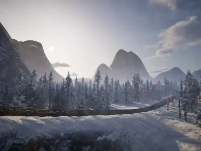Dual Season Mountain Environment 3D model