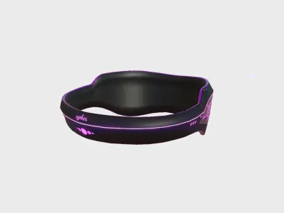SciFi Glasses B07 Black Purple - Character Design Fashion Low-poly 3D model