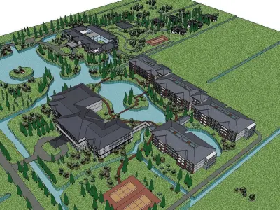 vacation spot-Resort-Fashion Leisure Hotel-0121 3D model