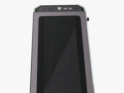 PC case rigged Low-poly 3D model