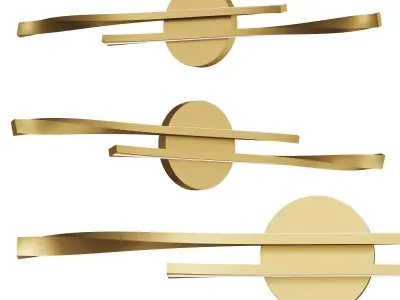 Minimalist Linear LED Vanity 3D model