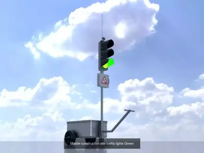 Mobile Construction-Site Ttraffic-Lights All Versions  3D Model Pack