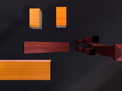 Stair Railing Package Low-poly 3D model