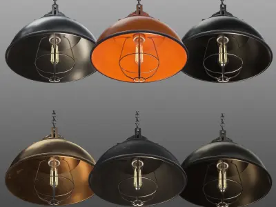 Hanging Industrial Light 3D model