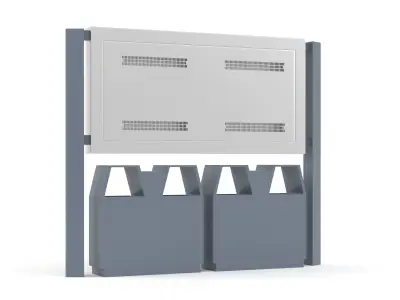 Trash Bin Led Light Box Free 3D model