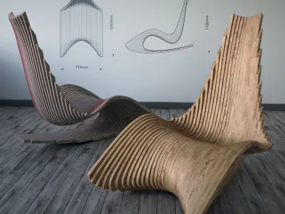 Diwani Rocking Chair by AE SUPERLAB 3D model