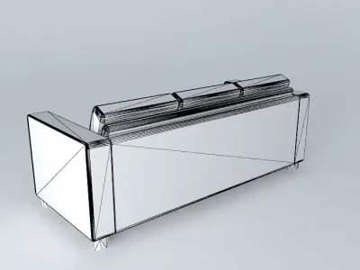 Modern sofa light gray  Free 3D model