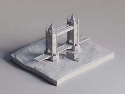London Tower  Low-poly 3D model