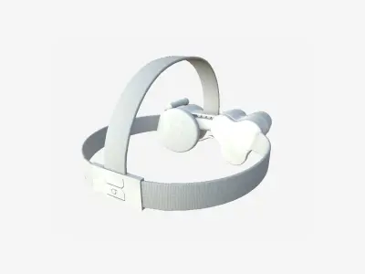 SciFi Glasses J05 White Blue - Character Design Fashion Low-poly 3D model