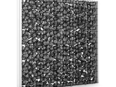 Stone Fence 01 3D model