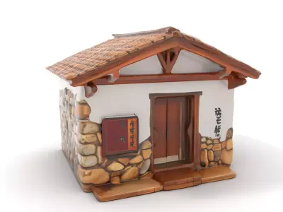 Traditional Stone House model pack Low-poly 3D model