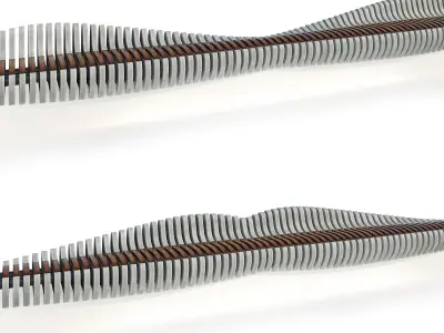 Stylish parametric bench 2 options 3D model