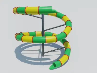 PBR Playground slide Low-poly 3D model