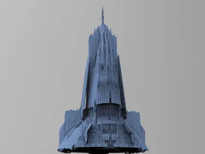 Jupiter Ancient tech temple Space station 2 3D model