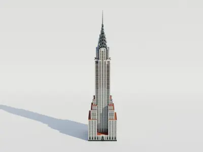 NYC The Chrysler Building Low-poly 3D model