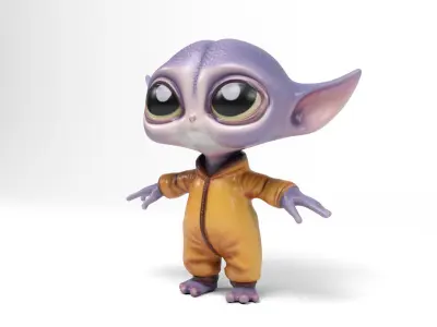 Little Alien Low-poly 3D model