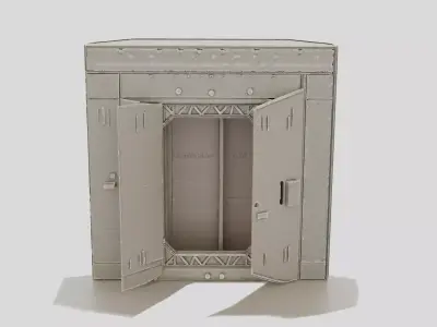 Underground Facility Blast Door Frame for 3D print 3D model