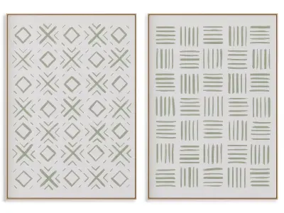 Abstract Painting Frame set 3D model 850