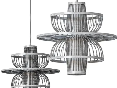 Rattan Pendant Light 3D model