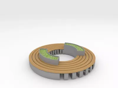 Bench Park 10 3D model