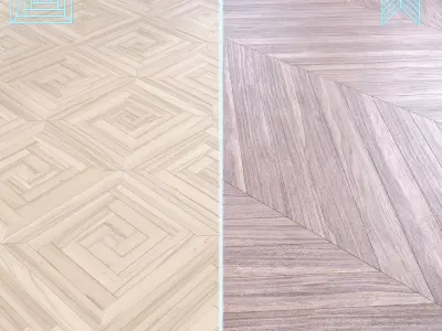 Parquet - Laminate - Wooden floor 2 in 1 Low-poly 3D model 65