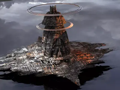 Cyber Elite Tower Media Tower Tall 1  3D model