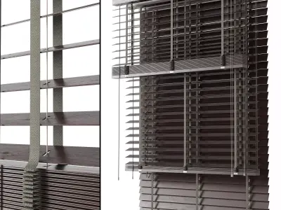 Wooden Blinds Set 16 3D model