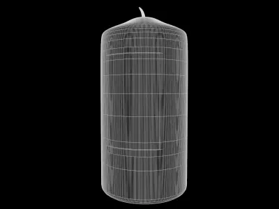 Candles and candleholders-Pillar Candle-GAME READY Low-poly 3D model
