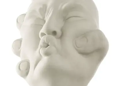 Sculpture clay face 3D model