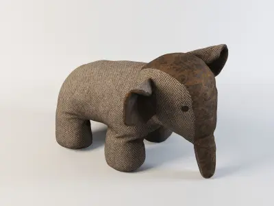 Elephant Toy and Door Stopper 3d scan 3D model