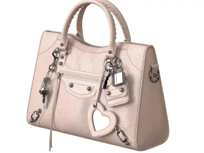 Balenciaga Le City Medium Bag Cream Low-poly 3D model