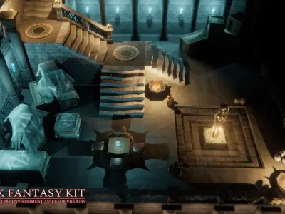 Dark Fantasy Kit Low-poly 3D model