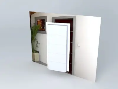 Interior door Sapele Free 3D model