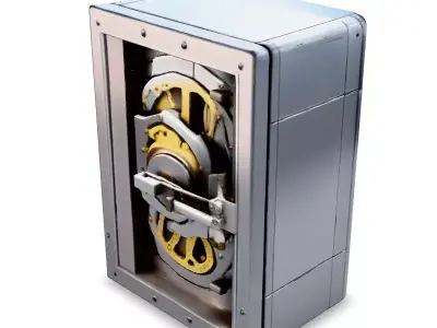 HighSecurity Bank Vault 3D Model Low-poly 3D model