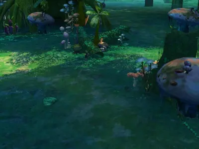 Cartoon Forest Scene 01 3D model