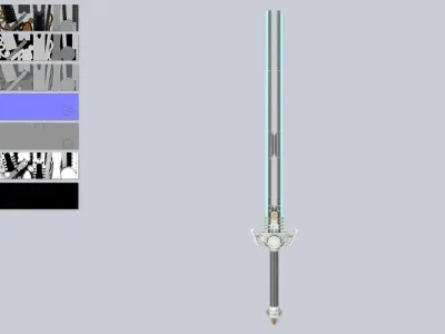 Scifi sword Low-poly 3D model