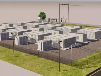 Battery Storage Park 3D model