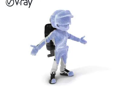 Astronaut Character Model Pack  Dynamic Space Explorer Low-poly 3D model