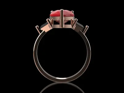  Fashion Ring With Brilliants 3D Print Model 3D print model buy