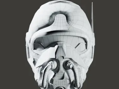 SciFi Helmet ver3 Low-poly 3D model